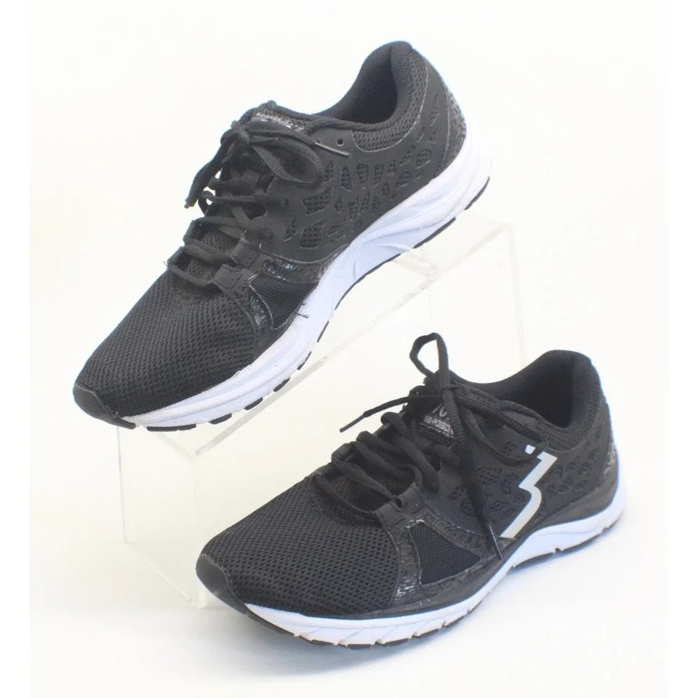 361 Degrees Poison‎ Running Shoes Mens 7.5 US Black White Lightweight Sneakers
